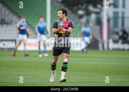 LONDRA, REGNO UNITO. 13 febbraio 2021. Danny Care of Harlequins durante la gara 9 della GALAGHER Premiership Rugby Match tra Harlequins vs Leicester Tigers a Twickenham Stoop sabato 13 febbraio 2021. LONDRA, INGHILTERRA. Credit: Taka G Wu/Alamy Live News Foto Stock