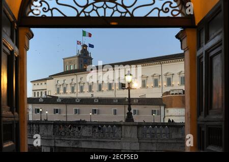 Roma, Italia 26/02/2010: Palazzo del Quirinale, residenza ufficiale del Presidente della Repubblica Italiana a Roma. ©Andrea Sabbadini Foto Stock