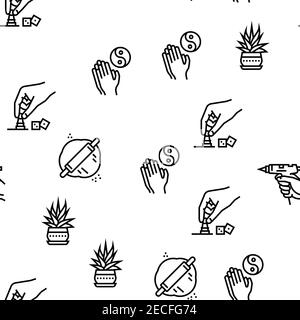 Hobby tempo libero Vector Seamless Pattern Illustrazione Vettoriale