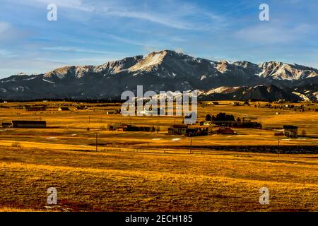 Pikes Peak a Colorado Springs Foto Stock