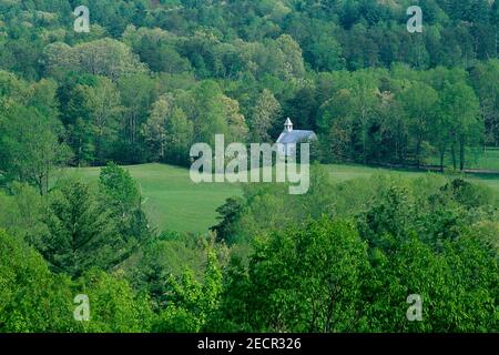 Settler's Church, Great Smoky Mountains National Park, Tennessee, USA Foto Stock