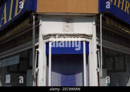 Wien, Alser Straße 36, aufgelassenes Geschäft, Musikhaus Foto Stock