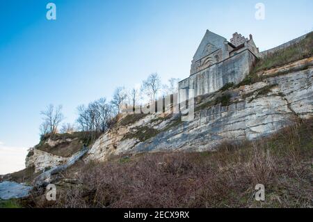 Hojerup vecchia chiesa su Stevns in Danimarca Foto Stock