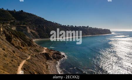 Vista panoramica di Malaga Cove Palos Verdes California Foto Stock