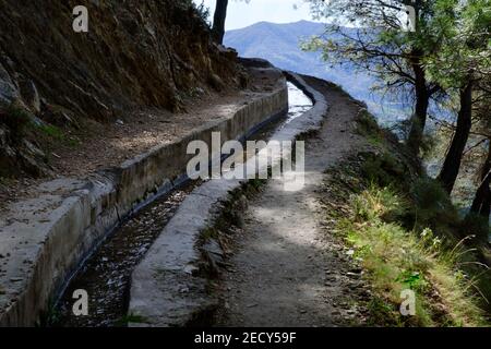 Escursioni El Saltillo rotta, Axarquia, Malaga, Andalucía, Spagna Foto Stock