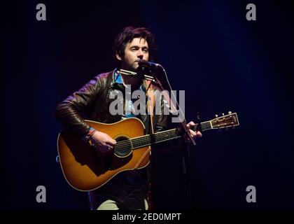 Conor Oberst suona dal vivo sul palco al London Palladium, Londra. Data foto: Mercoledì 1 febbraio 2017. Il credito immagine dovrebbe essere: © DavidJensen Foto Stock