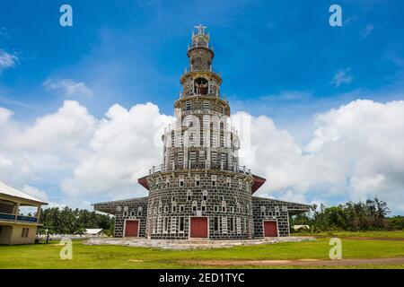 Chiesa del Sacro Cuore, Matautu, isola di Wallis, Wallis e Futuna, Melanesia, Sud Pacifico Foto Stock