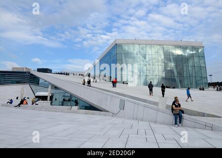 New Opera House, Oslo, Norvegia Foto Stock