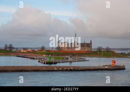 Castello di Kronborg in Danimarca in un giorno d'autunno Foto Stock