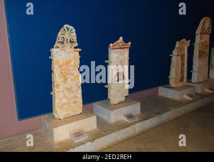 Interno del Museo delle Tombe reali di Aigai (Vergina)-il museo sotterraneo contenente il gruppo sepolcrale di Filippo II Di Macedone, Grecia Foto Stock