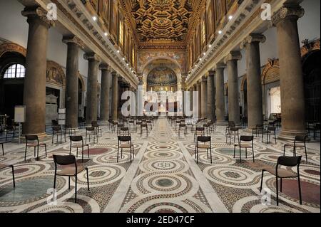 Italia, Roma, basilica di Santa Maria in Trastevere Foto Stock