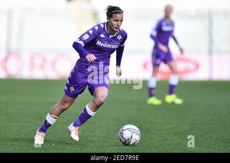 Firenze, Italia. 14 Feb 2021. Firenze, Italia, Stadio Artemio Franchi, 14 febbraio 2021, Valery Vigilucci (Fiorentina Femminile) durante ACF Fiorentina Femminile vs FC Internazionale - Italian Coppa Italia Football Match Credit: Lisa Guglielmi/LPS/ZUMA Wire/Alamy Live News Foto Stock