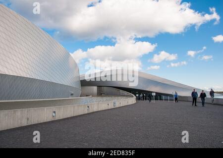 Copenaghen Danimarca - Settembre 20. 2017: National Aquarium Danimarca, il pianeta Blu Foto Stock