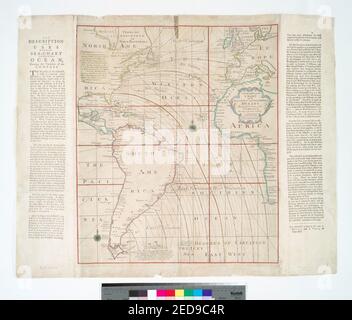 Un nuovo e grafico corretto degli occidentali e meridionali degli oceani - annunziando la variazioni della bussola secondo le migliori e più recenti osservazioni Foto Stock