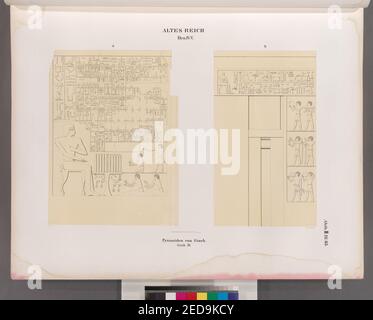 Altes Reich. Dynastie IV, V. Pyramiden von Giseh (Jîzah)- a. b. Grab 37 Foto Stock