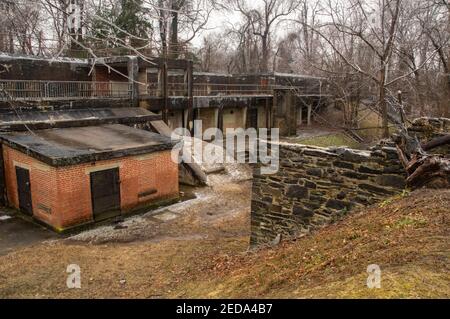 Supporto batteria Vernon, Fort Hunt Park, Virginia Foto Stock