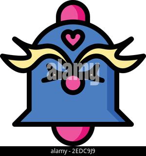 Campana, matrimonio, festa, felice, dating icona. Illustrazione Vettoriale