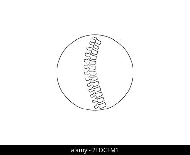 Illustrazione vettoriale. Colonna vertebrale umana, icona della colonna vertebrale natomica Illustrazione Vettoriale