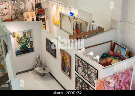 All'interno dell'ArtCenter/South Florida Gallery and Studios sul Lincoln Road Mall, Miami Beach. Foto Stock