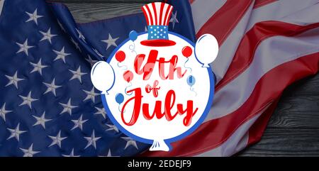 Biglietto d'auguri per il giorno dell'indipendenza degli Stati Uniti Foto Stock