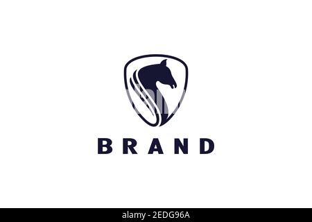Logo Horse Shield Illustrazione Vettoriale
