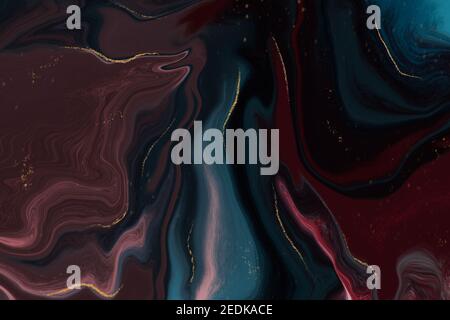 Arte liquida astratta, colore marmo, motivo marmo di lusso sfondo texture, tecnica dell'arte digitale. Foto Stock