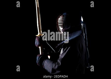 kendo giapponese di sport di arti marziali Foto Stock