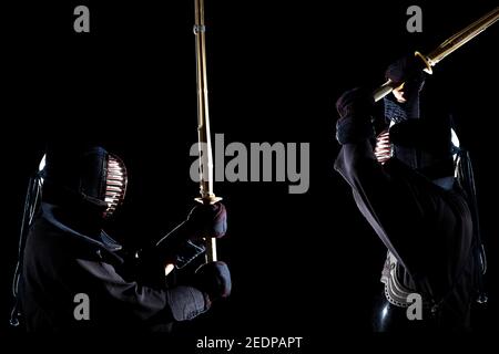 kendo giapponese di sport di arti marziali Foto Stock