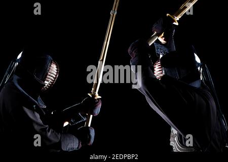 kendo giapponese di sport di arti marziali Foto Stock