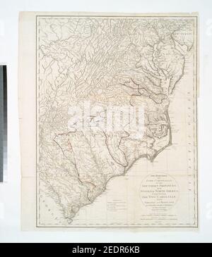 Le Marche di Lord Cornwallis nelle province meridionali - ora Stati del Nord America, comprendendo le due Carolinas, con Virginia e Maryland, e le contee del Delaware Foto Stock