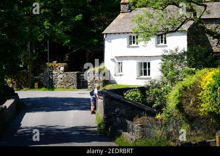 Elterwater villaggio nel Lake District, Regno Unito. Foto Stock