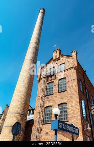 NORRKOPING, SVEZIA - 13 GIUGNO 2020: Museo che esplora la cultura e la storia di Norrköping, in particolare il suo patrimonio tessile. Foto Stock