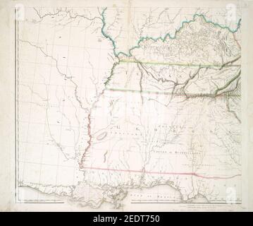Stati Uniti d'America America - carte des Etats-unis de l'Amérique septentrionale Foto Stock