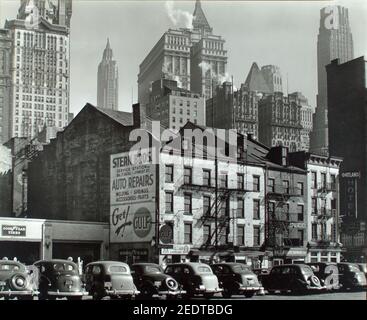 Vista da West Street, 115-119 West Street, Manhattan Foto Stock