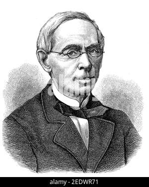 Juan Eugenio Hartzenbusch, 6 settembre 1806 - 3 agosto 1880, poeta spagnolo Juan Eugenio Hartzenbusch, 6. 1806 settembre - 3. Agosto 1880, spanischer Dichter, Historisch, storico, digitale riproduzione migliorata di un originale del 19 ° secolo / digitale Reproduktion einer Originalvollage aus dem 19. Jahrhundert, Foto Stock