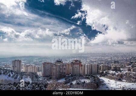 a nord di Teheran in inverno Foto Stock