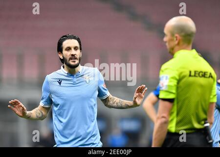 Milano, Italia. 14 Feb 2021. Luis Alberto (10) del Lazio ha visto nella Serie UNA partita tra Inter Milano e Lazio a Giuseppe Meazza a Milano. (Photo Credit: Gonzales Photo/Alamy Live News Foto Stock