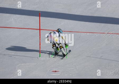 Cortina (BL, Italia. 15 Feb 2021. Cortina (BL), Italia, Olympia delle Tofane, 15 febbraio 2021, MOWINCKEL Ragnhild NOR during 2021 FIS Alpine World SKI Championships - Alpine Combined - Men - Women - Alpine ski race Credit: Luca Tedeschi/LPS/ZUMA Wire/Alamy Live News Foto Stock