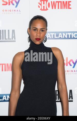 Zawe Ashton arriva alla prima di Guerilla UK di Sky Atlantic al Curzon, Bloomsbury, Londra. Data immagine: Giovedì 6 aprile 2017. Il credito fotografico dovrebbe essere: © DavidJensen Foto Stock