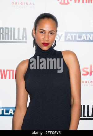 Zawe Ashton arriva alla prima di Guerilla UK di Sky Atlantic al Curzon, Bloomsbury, Londra. Data immagine: Giovedì 6 aprile 2017. Il credito fotografico dovrebbe essere: © DavidJensen Foto Stock