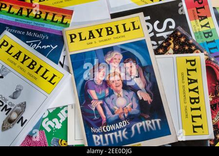 Still Life of Playpoles dei teatri di Broadway, New York, USA Foto Stock