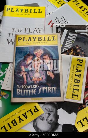 Still Life of Playpoles dei teatri di Broadway, New York, USA Foto Stock