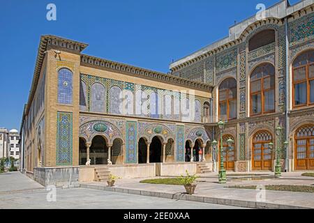 Golestan Palace, ex complesso reale Qajar nella capitale Teheran, Iran Foto Stock