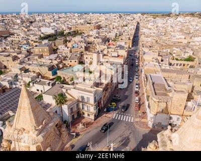 Zabbar chiesa parrocchiale cupola Malta, vista dall'alto. Foto Stock