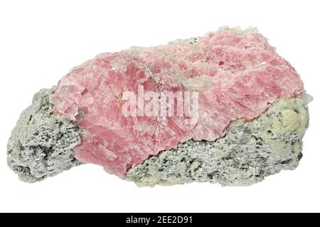 rhodochrosite di Guangxi, Cina isolato su sfondo bianco Foto Stock