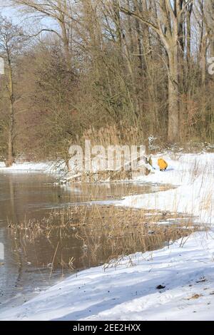 Inverno nel Citypark Staddijk Foto Stock