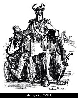Cartoon vintage Boardman Robinson sulla prima guerra mondiale dal titolo La nuova triplice Alleanza Foto Stock