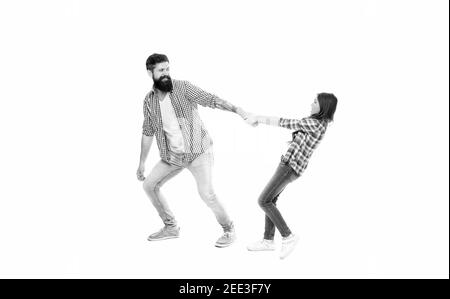 Voglio di più. Il bambino tiri sopra il padre. Godere di relazioni familiari felici. Relazioni e legami. Legami e legami. Amore e fiducia. Valori familiari. Relazioni e relazioni. Studio fotografico. Foto Stock