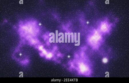 Bellissima nebulosa spazio viola Foto Stock
