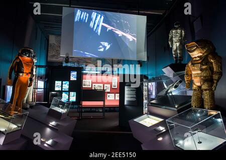 Vista della mostra Into the Unknown: A Journey through Science Fiction, al Barbican, Londra. Data immagine: Giovedì 1 giugno 2017. Il credito fotografico dovrebbe essere: © DavidJensen/EMPICS Entertainment Foto Stock